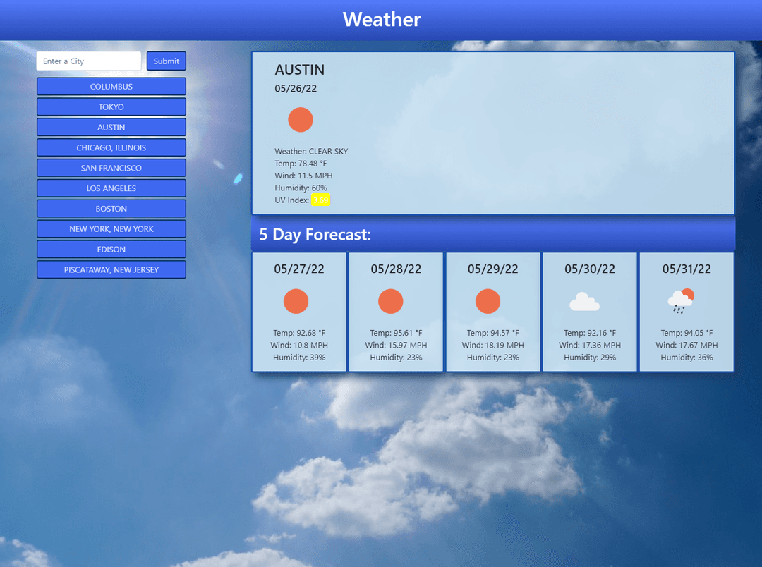 Weather Forecast