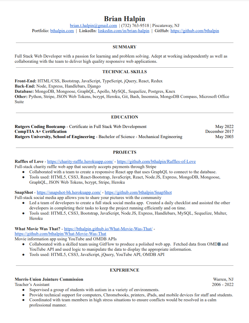 Resume